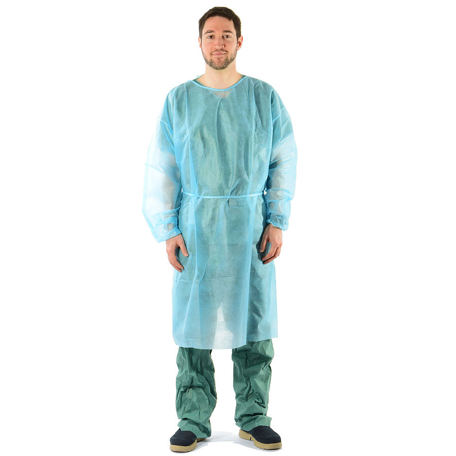 Disposable Gown Made PP Fleece Pack of 100